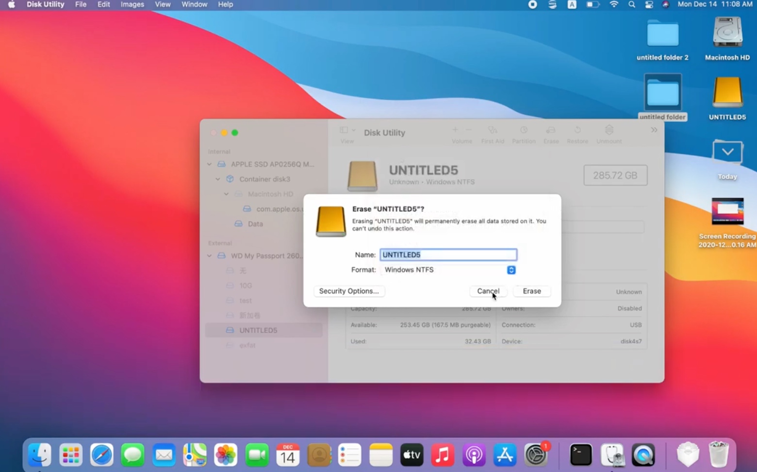 easisest to install external hard drive for mac